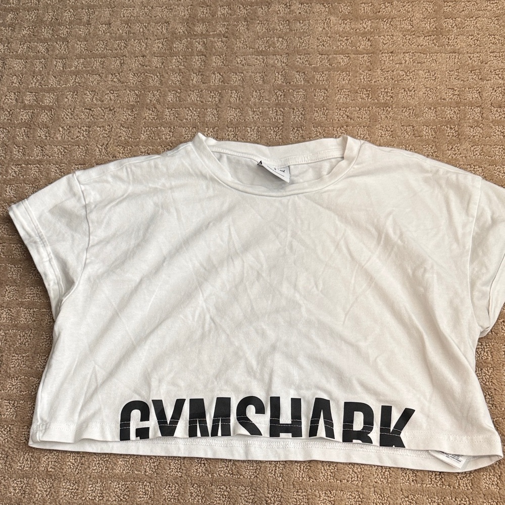 Gymshark White Tee with Black Logo